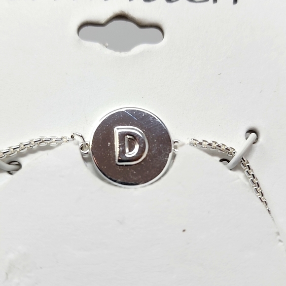 Unwritten Coin Initial Silver Plated Bolo Bracelet - Picture 3 of 5